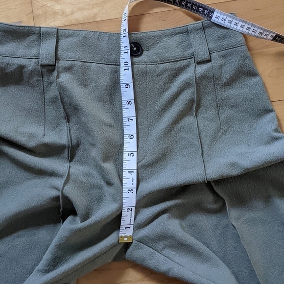Zara olive green wide leg pants Medium @E - Picture 9 of 11